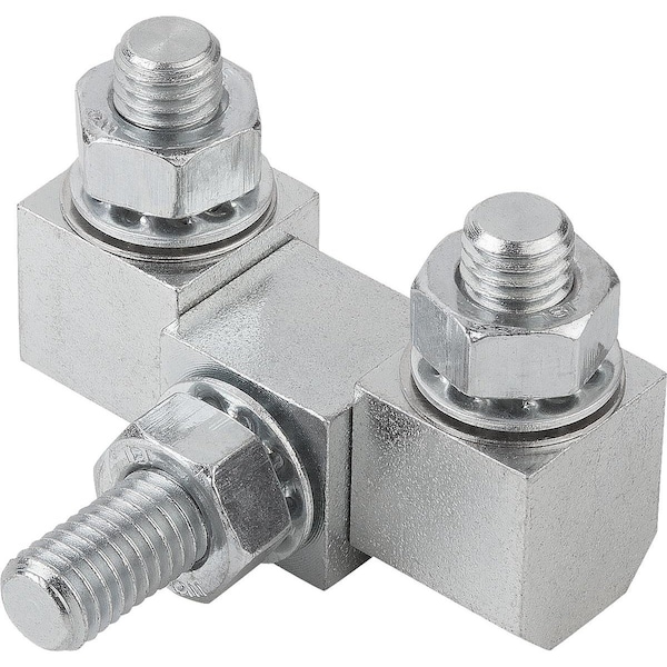 Square Hinge With Fastening Nut, Form:A, Steel Electro Zinc-Plated, B=39, A=13, A1=10, A2=14